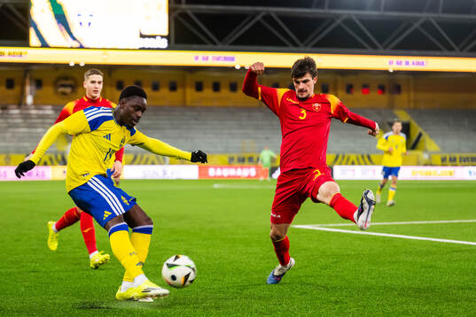 Genesis Antwi of Sweden and Lazar Maras of Montenegro