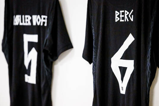 The kit of Patrick Berg of Norway in the dressing room