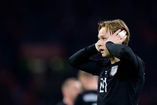 Andreas Schjelderup of Norway celebrates
