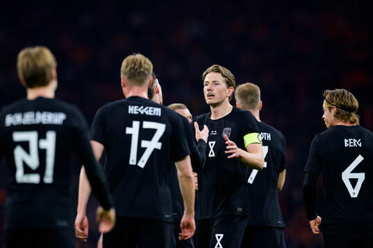 Sander Berge of Norway celebrates
