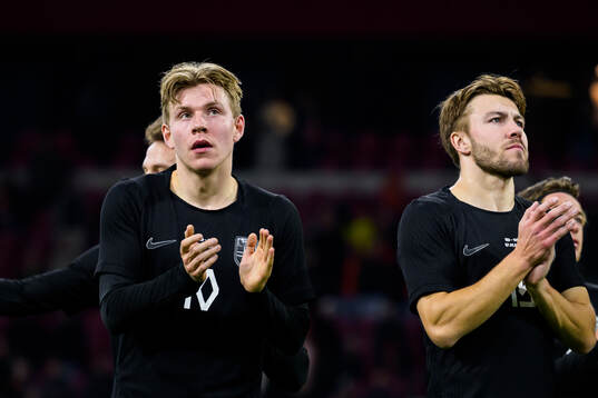 Jens Petter Hauge and Fredrik André Bjørkan  of Norway