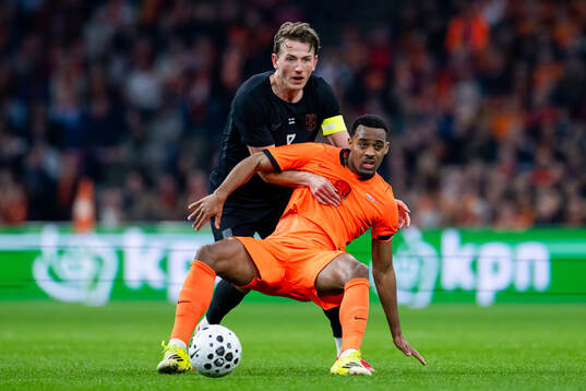 Sander Berge of Norway and Ryan Gravenberch of Netherlands