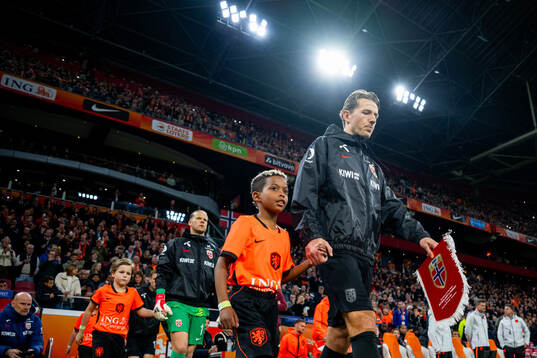Sander Berge of Norway enters the pitch