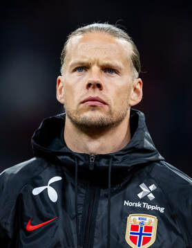 Goalkeeper Ørjan Håskjold Nyland of Norway line up