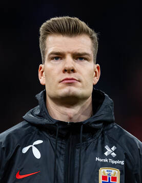 Alexander Sørloth of Norway line up