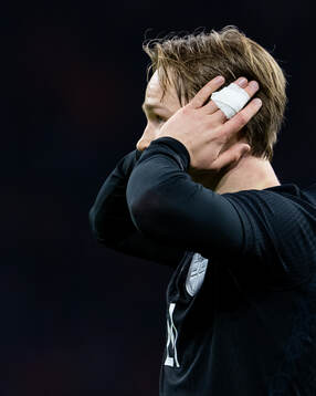 Andreas Schjelderup of Norway celebrates