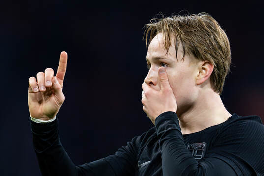 Andreas Schjelderup of Norway celebrates
