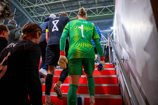 Goalkeeper Ørjan Håskjold Nyland of Norway at half-time