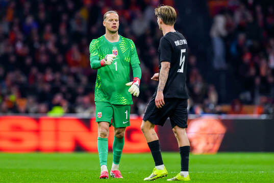 Goalkeeper Ørjan Håskjold Nyland and David Møller Wolfe