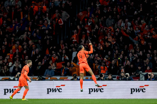 Virgil van Dijk of Netherlands celebrates
