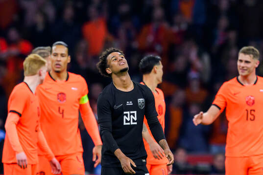 Oscar Bobb of Norway looks dejected