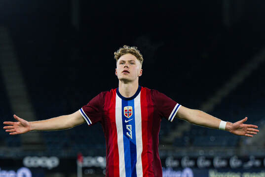 Sindre Walle Egeli of Norway celebrates