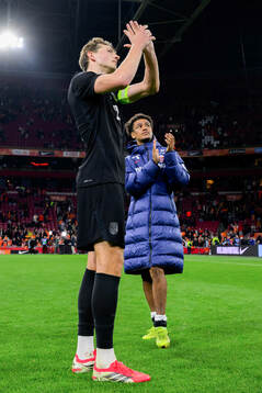 Sander Berge and Oscar Bobb of Norway