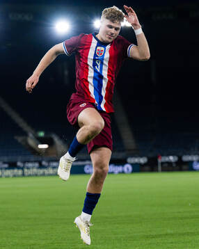 Sindre Walle Egeli of Norway celebrates