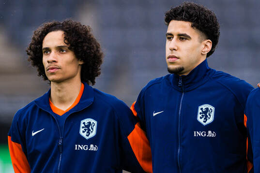 Gjivai Zechiel and Sami Ouaissa of Netherlands