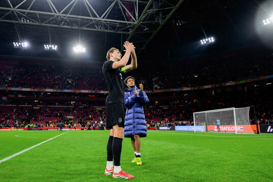 Sander Berge and Oscar Bobb of Norway