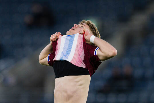 Sindre Walle Egeli of Norway looks dejected