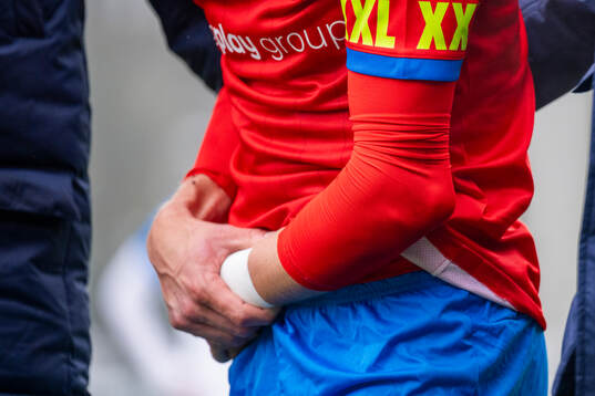 Helsingborgs Leo Hedenberg skada, armbåge