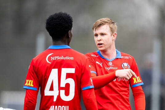 Helsingborgs William Westerlund och Daouda Amadou