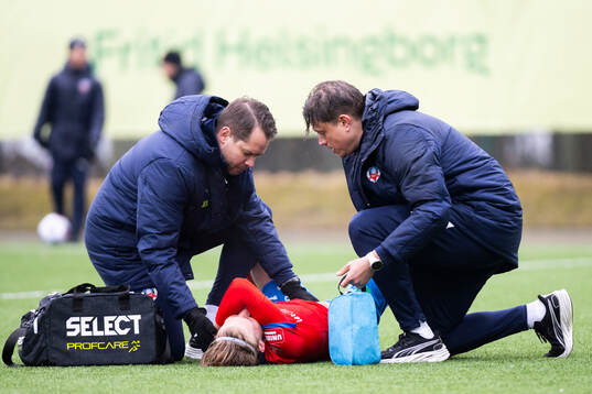 Helsingborgs Leo Hedenberg får hjälp