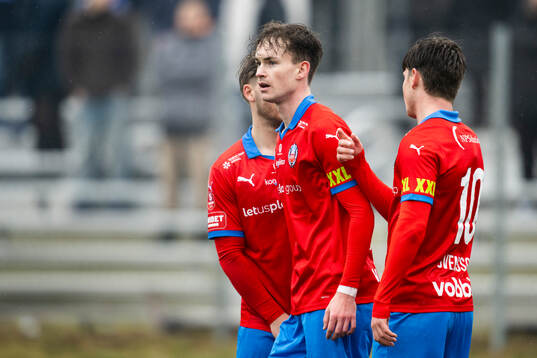 Helsingborgs Simon Bengtsson, Alexander Johansson och Max