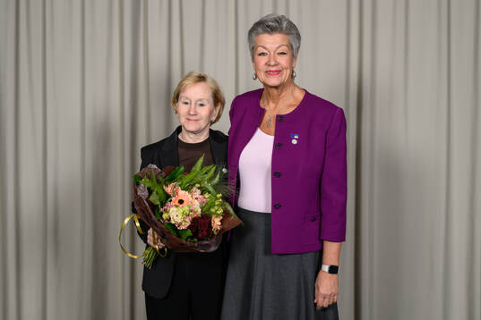 Lotti Billengren och ordförande Ylva Johansson,