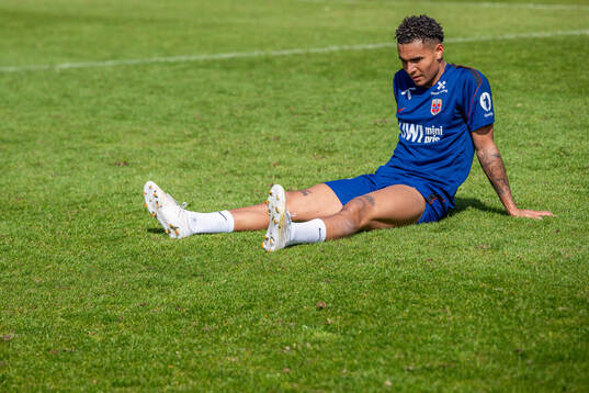 Antonio Nusa of the Norwegian national football team