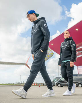 Jørgen Strand Larsen and Leo Østigård of the Norwegian