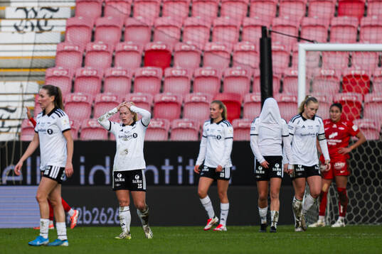 Beate Marcussen of Rosenborg looks dejected