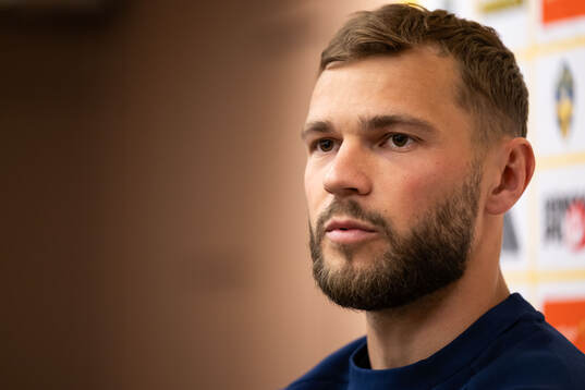 Jesper Karlström of the Swedish national football team