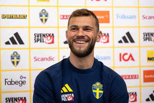 Jesper Karlström of the Swedish national football team