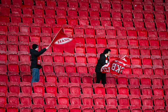 Spectators in the stands