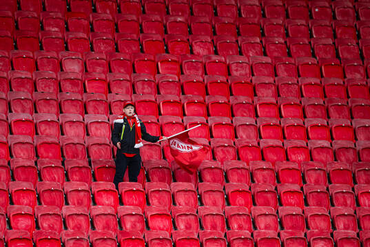 Spectator in the stands