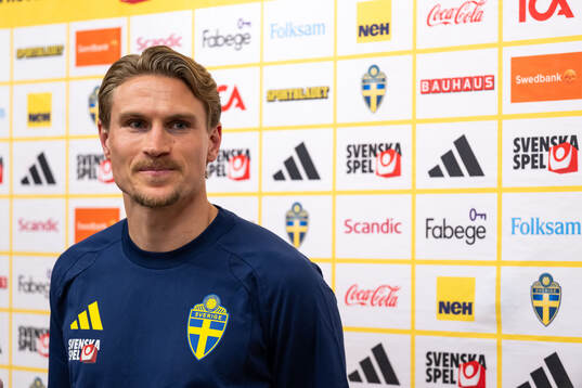 Carl Starfelt of the Swedish national football team