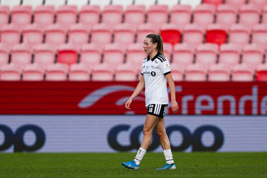 Ine Berre of Rosenborg looks dejected