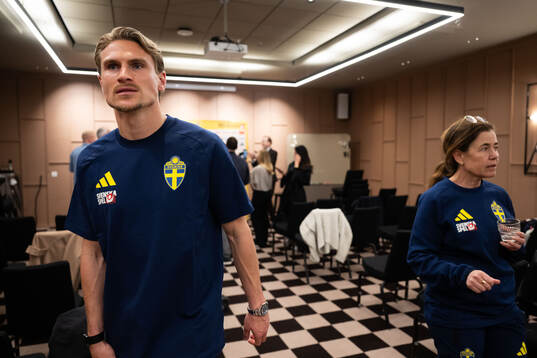 Carl Starfelt of the Swedish national football team