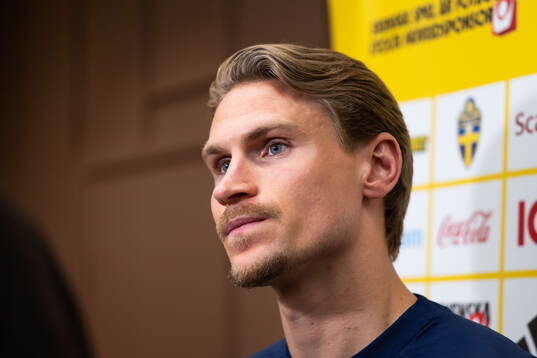 Carl Starfelt of the Swedish national football team