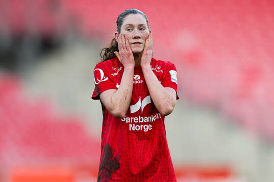 Carina Wik Alfredsen of Brann looks dejected