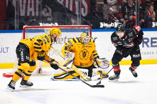 Malmö Redhawks Joona Ikonen och Skellefteås Viktor Grahn