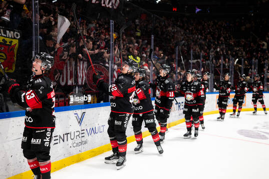 Malmö Redhawks spelare jublar