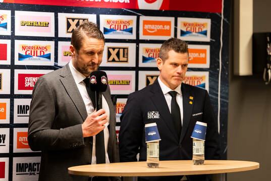 Malmö Redhawks huvudtränare Tomas Kollar och Skellefteås