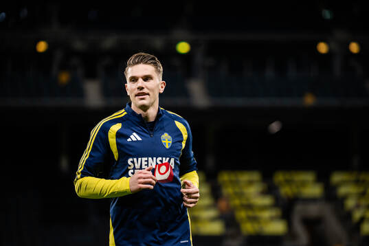 Viktor Gyökeres of the Swedish national football team at a