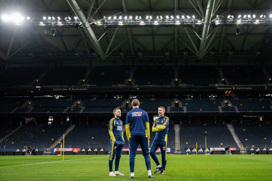 assistant coach Sebastian Larsson and head coach Graham