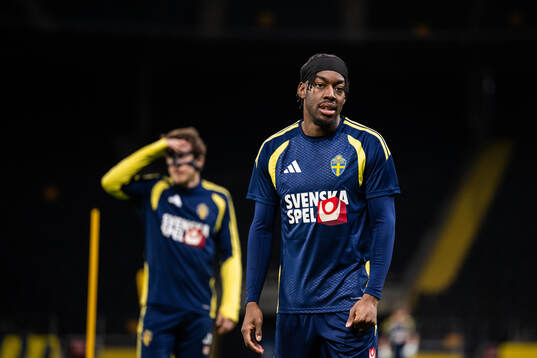 Anthony Elanga of the Swedish national football team at a