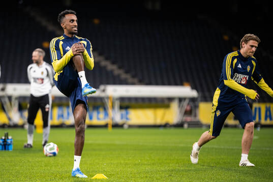 Taha Ali of the Swedish national football team at a