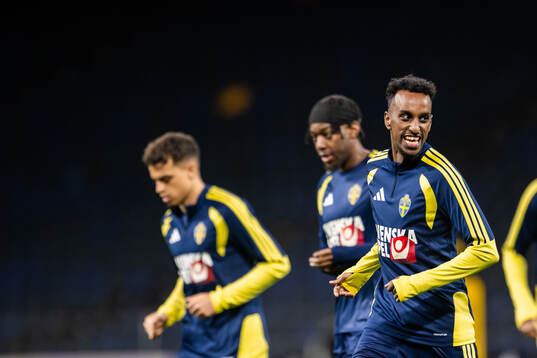 Taha Ali of the Swedish national football team at a