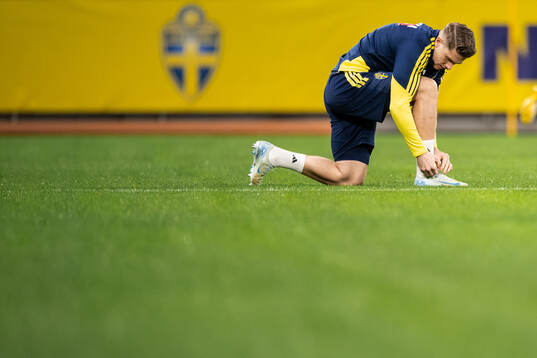 Viktor Gyökeres of the Swedish national football team at a