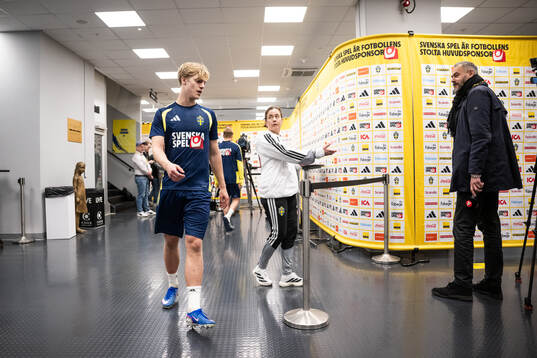 Lucas Bergvall of the Swedish national football team