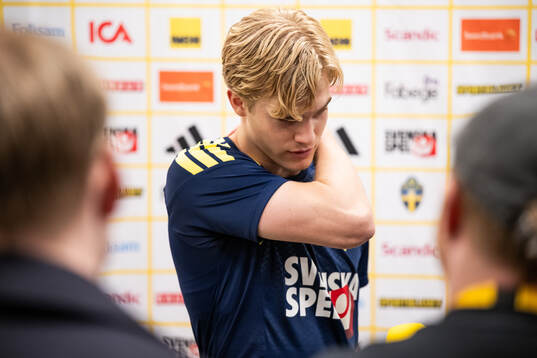 Lucas Bergvall of the Swedish national football team