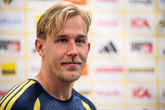 Herman Johansson of the Swedish national football team